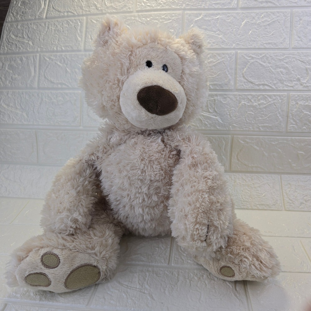 Gund Philbin Teddy Bear Plush Stuffed Animal Unisex 18" Beige Shaggy Soft Toy